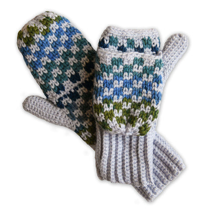 Red Heart 3 In 1 Crochet Hand Warmers Single Size