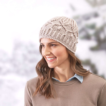 Red Heart Crochet Winter Trellis Hat Crochet Hat made in Red Heart Soft Yarn
