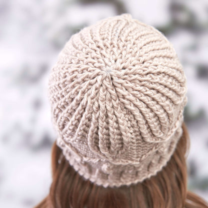Red Heart Crochet Winter Trellis Hat Crochet Hat made in Red Heart Soft Yarn