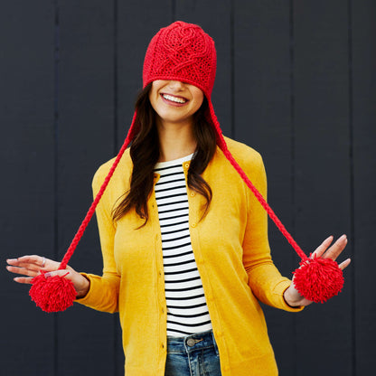 Red Heart Entwined Chic Cable Hat Crochet Hat made in Red Heart Chic Sheep Yarn
