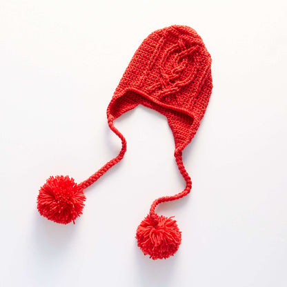 Red Heart Entwined Chic Cable Hat Crochet Hat made in Red Heart Chic Sheep Yarn