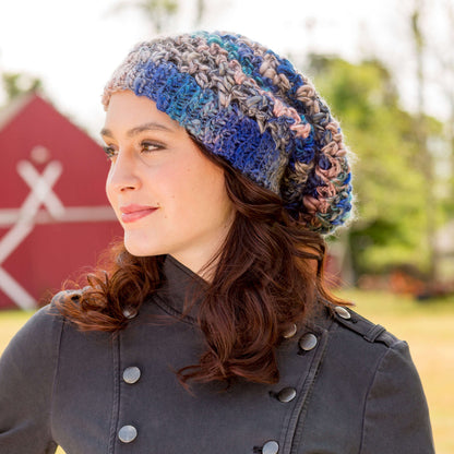 Red Heart Crochet Charming Slouchy Hat Crochet Hat made in Red Heart Boutique Yarn