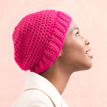 Red Heart Crochet Sparkling Cloche Crochet Hat made in Red Heart With Love Yarn