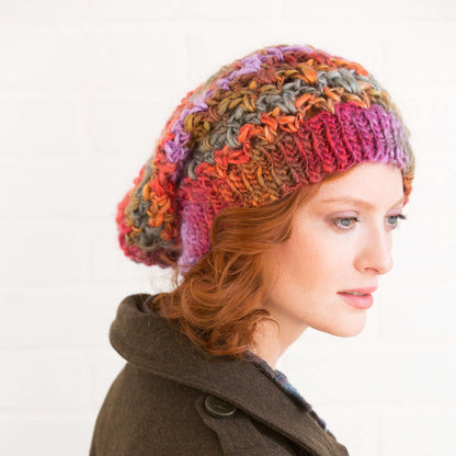 Red Heart Crochet Upscale Slouchy Hat Crochet Hat made in Red Heart Boutique Yarn