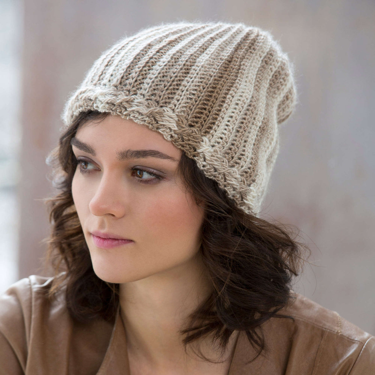 Crochet Hat made in Red Heart Boutique Yarn