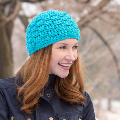Red Heart Basketweave Crochet Hat Crochet Hat made in Red Heart Heads Up Yarn