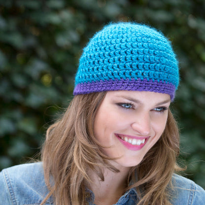 Red Heart Crochet Ladies Spotlight Hat Crochet Hat made in Red Heart Reflective Yarn