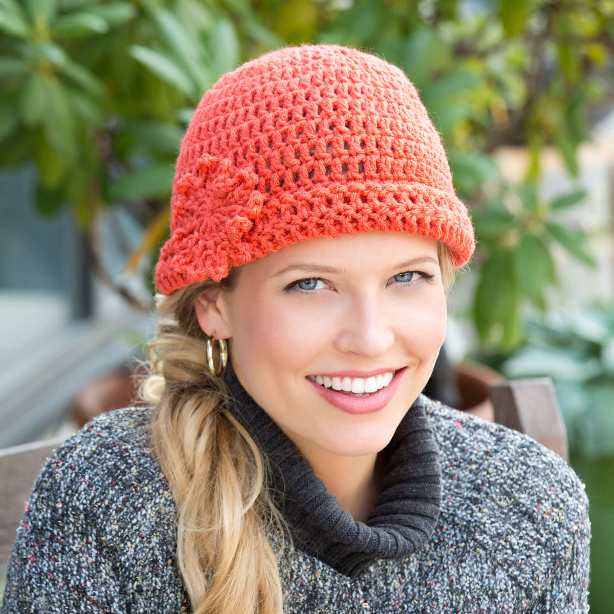 Crochet Hat made in Red Heart Super Saver Yarn