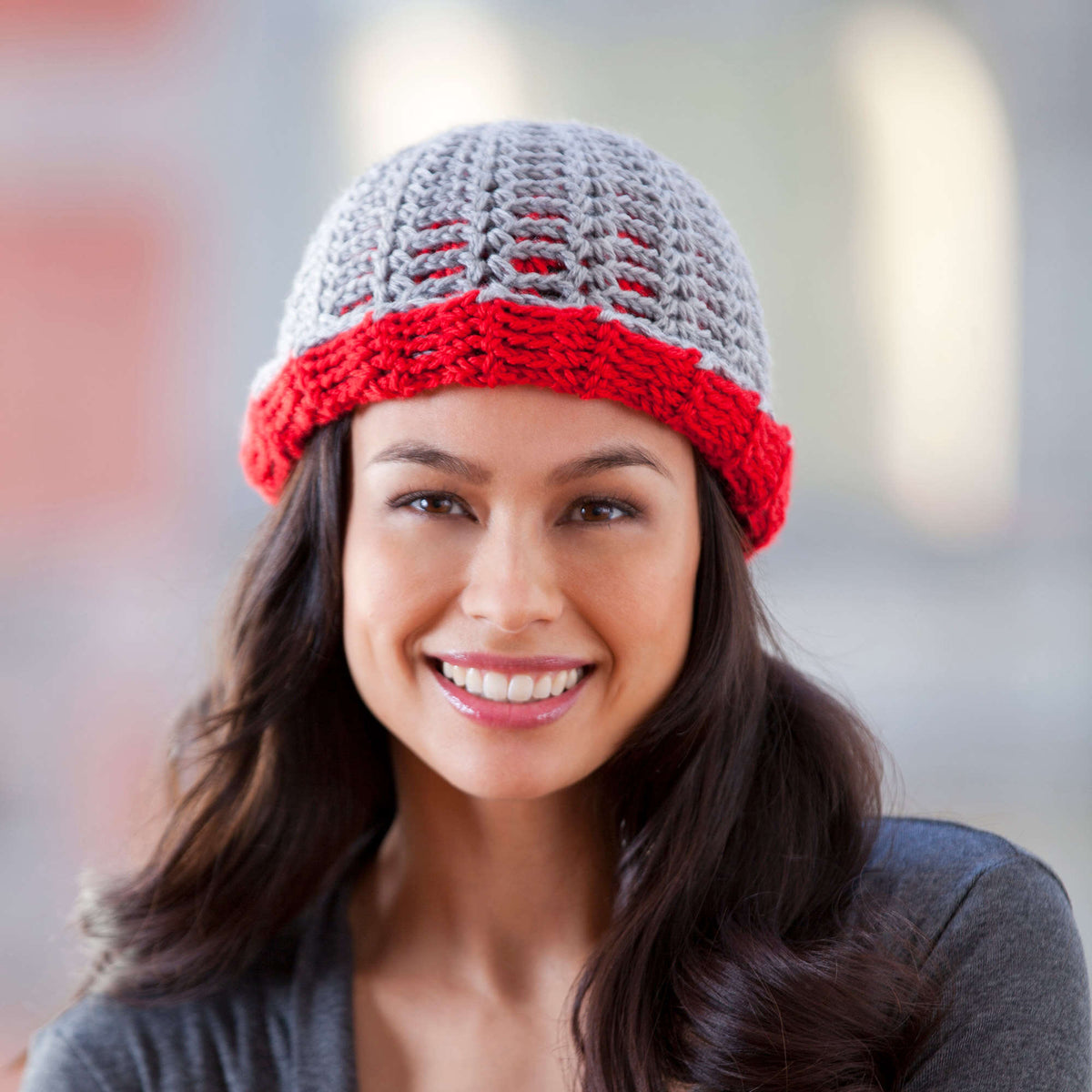 Crochet Beanie made in Red Heart Soft Yarn