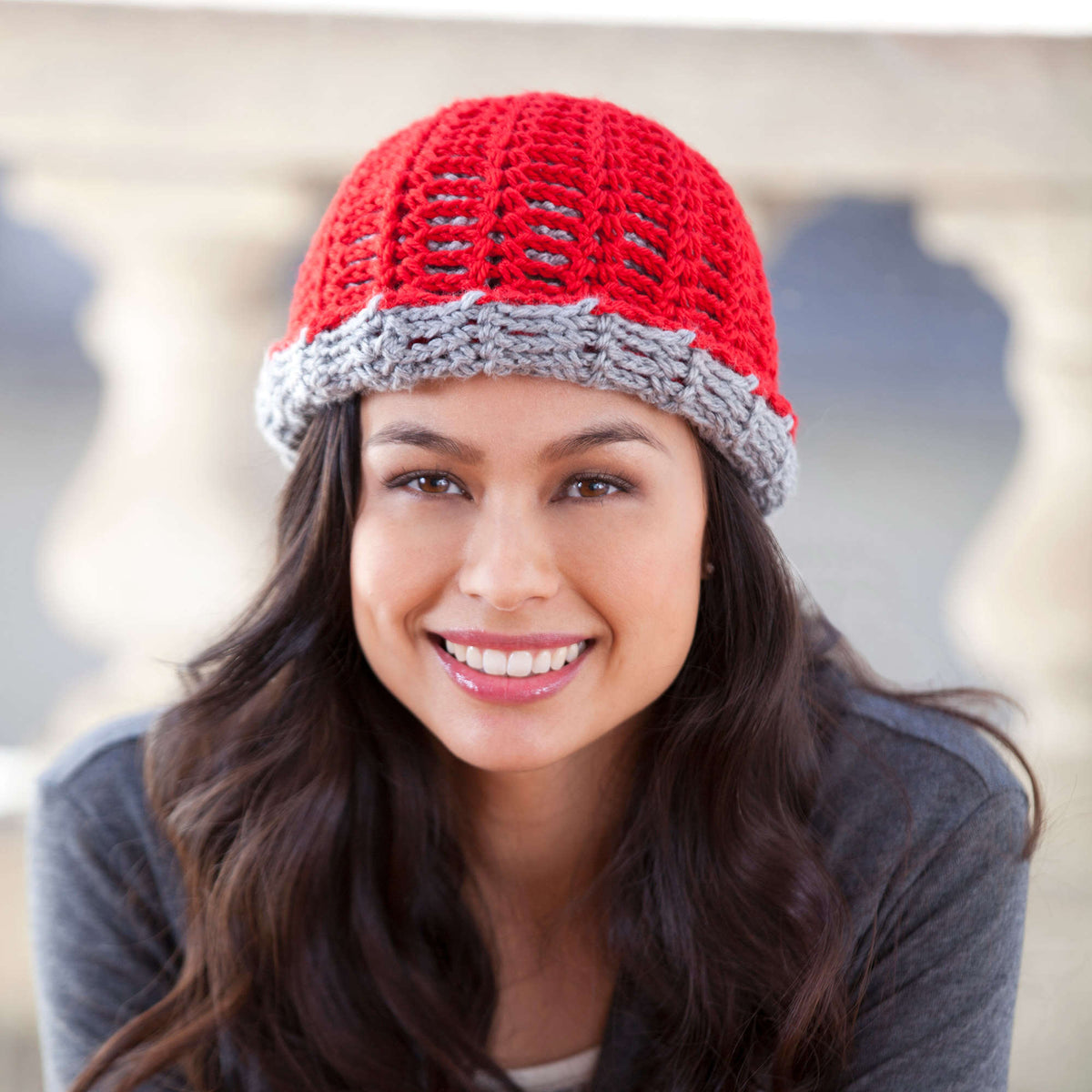 Crochet Beanie made in Red Heart Soft Yarn