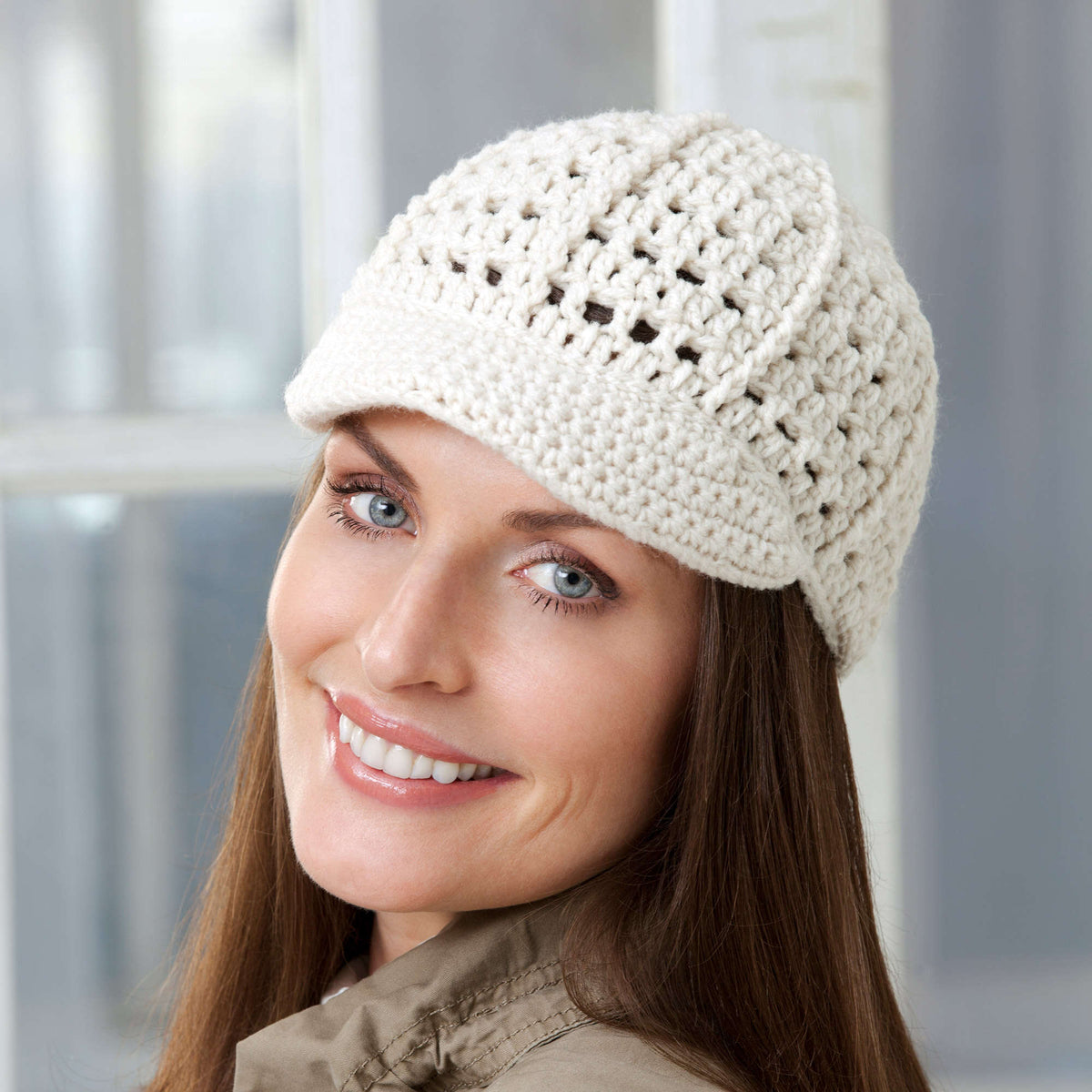 Crochet Cap made in Red Heart Soft Yarn