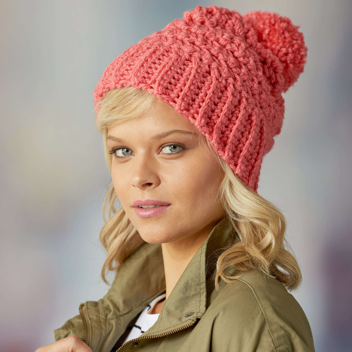 Crochet Hat made in Red Heart With Love Chunky Yarn
