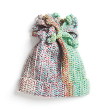 Red Heart Tasseled Tube Hat Crochet Hat made in Red Heart Yarn
