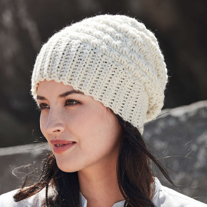 Red Heart Crochet Marguerite Stitch Hat Single Size