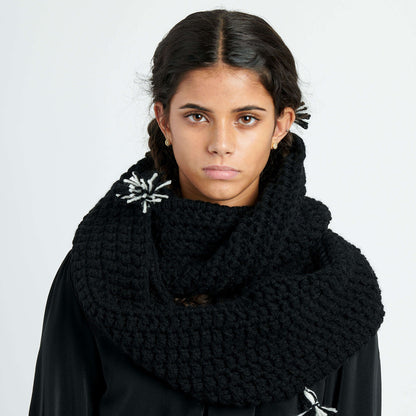 Red Heart Wednesday-Inspired Crochet Snood Single Size