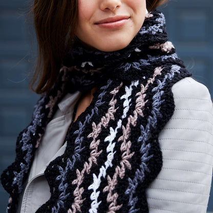 Red Heart Victory Chic Scarf Crochet Scarf made in Red Heart Chic Sheep Yarn