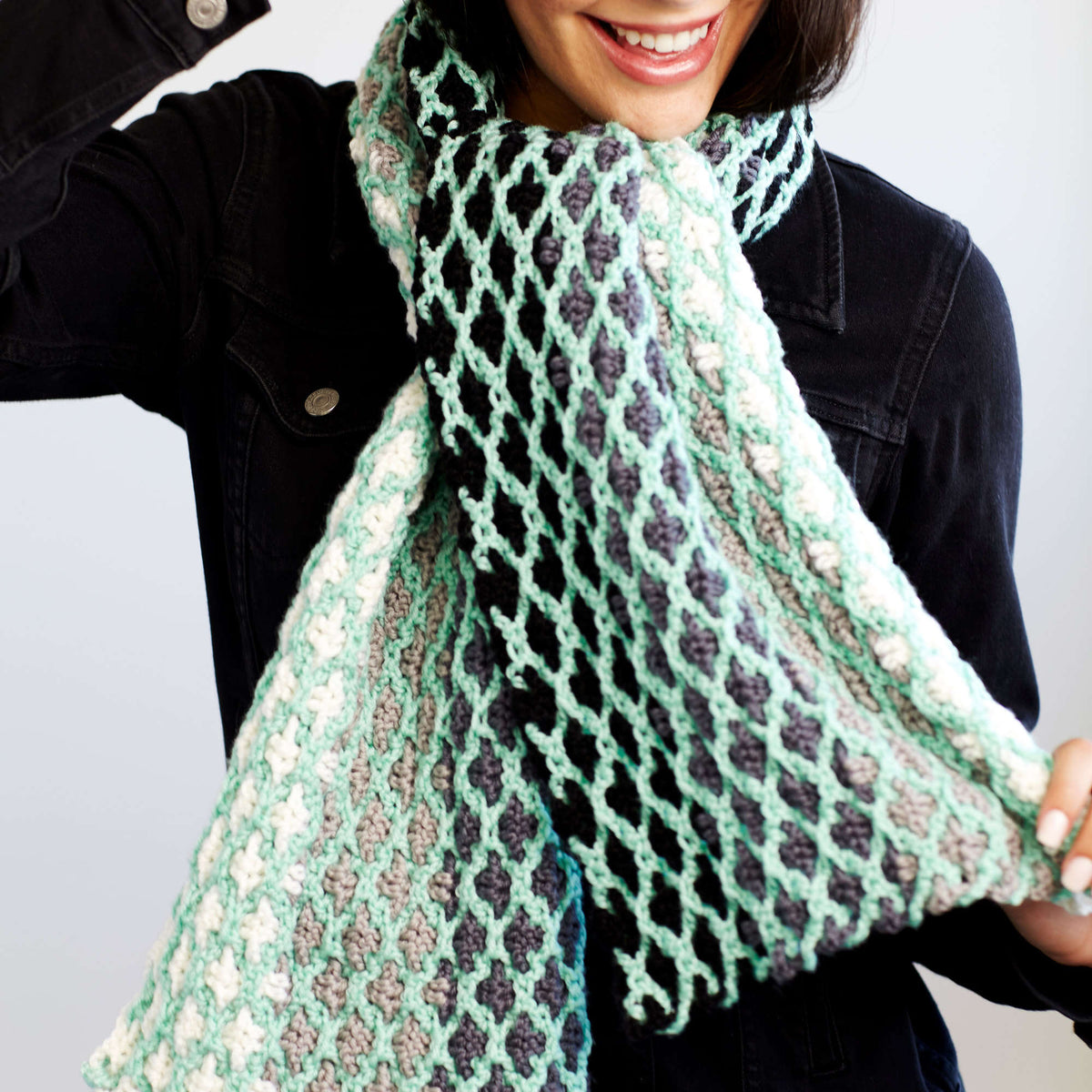 Crochet Scarf made in Red Heart Chic Sheep Yarn
