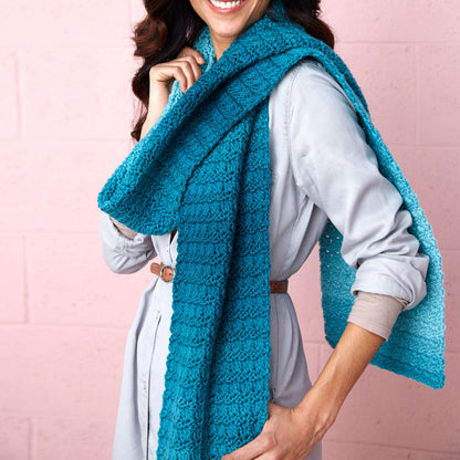 Red Heart Crochet Cici's Ombre Super Scarf Crochet Scarf made in Red Heart Super Saver Ombre Yarn