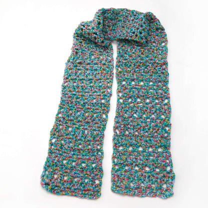 Red Heart Crochet Confetti Super Scarf Crochet Scarf made in Red Heart Boutique Yarn