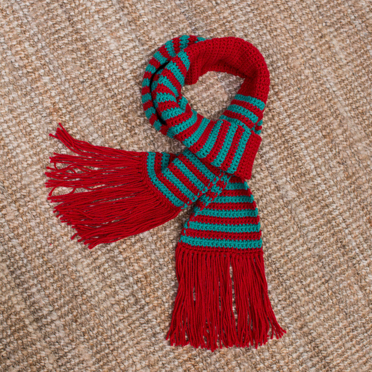 Crochet Scarf made in Red Heart With Love Yarn