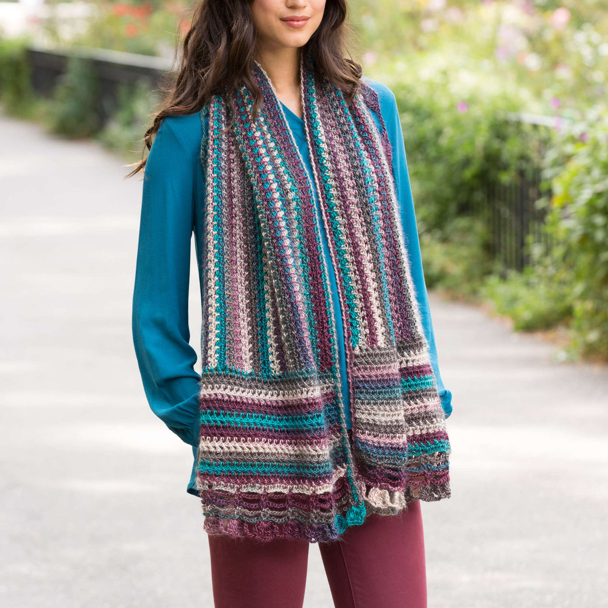 Crochet Scarf made in Red Heart Boutique Yarn