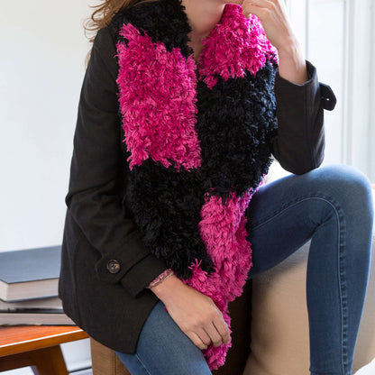 Red Heart Crochet Duo Stripe Scarf Crochet Scarf made in Red Heart Boutique Yarn