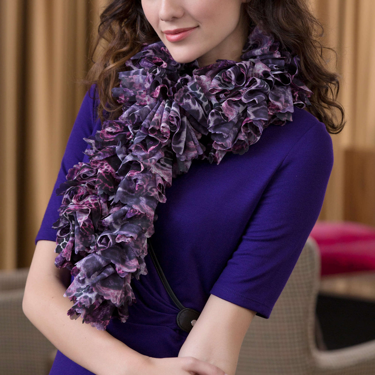 Crochet Scarf made in Red Heart Soft Yarn