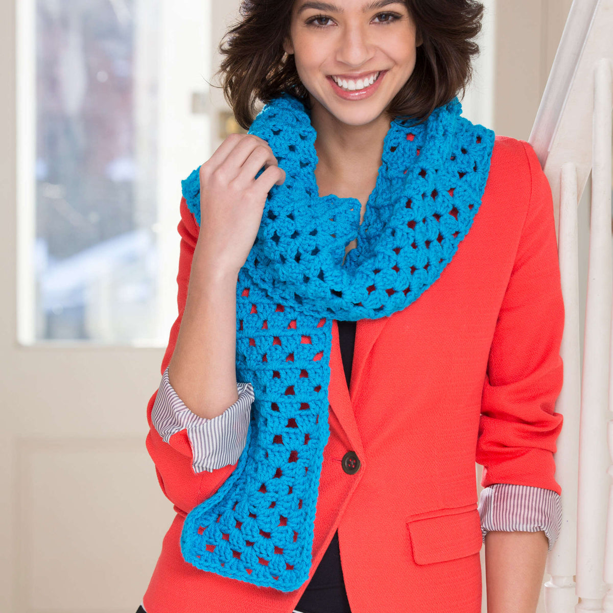 Crochet Scarf made in Red Heart With Love Yarn