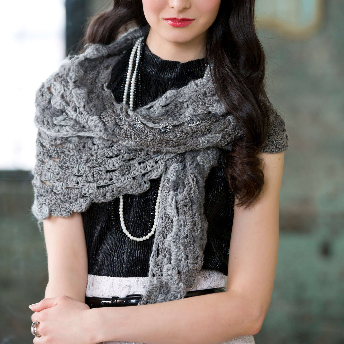 Crochet Scarf made in Red Heart Boutique Yarn