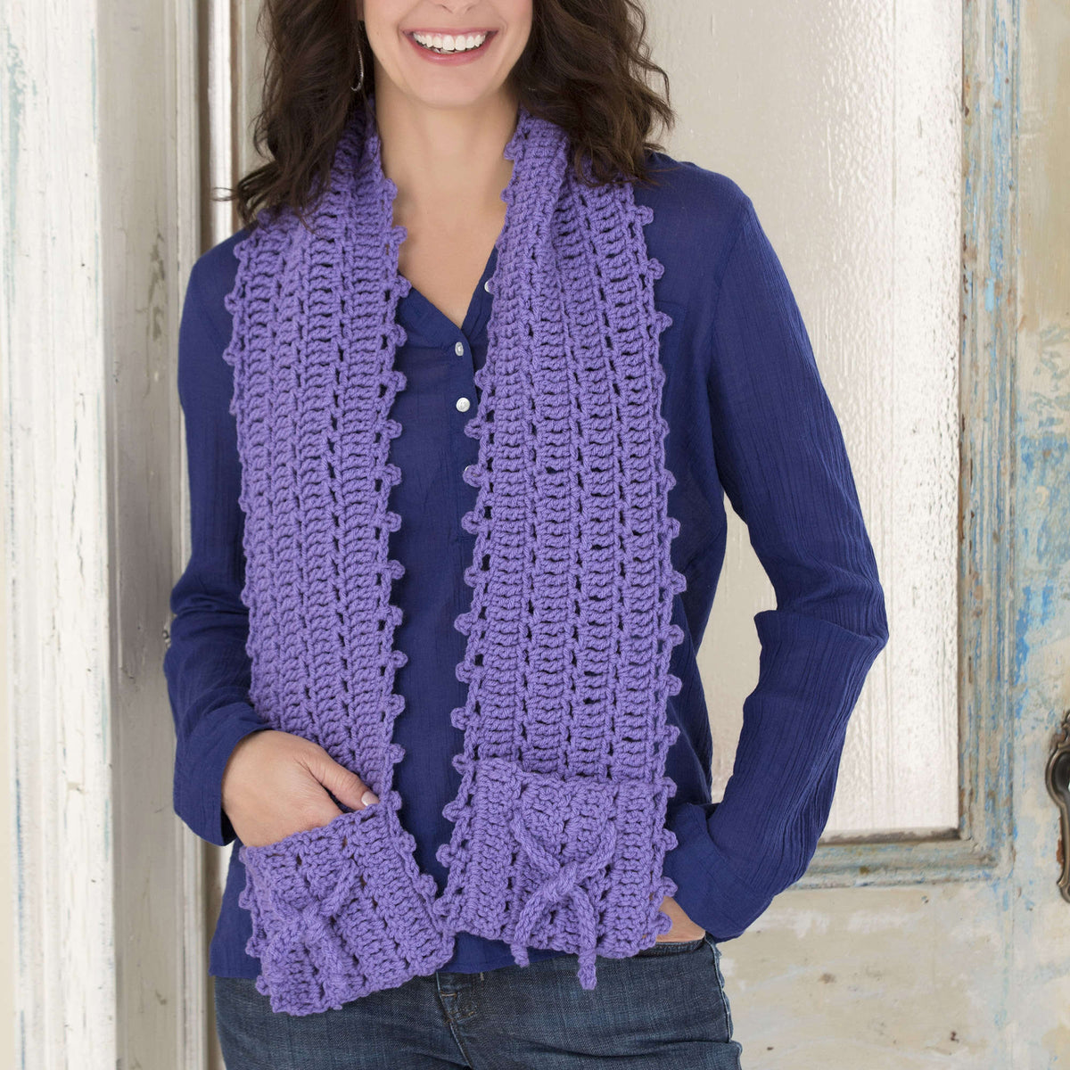 Crochet Scarf made in Red Heart Super Saver Yarn