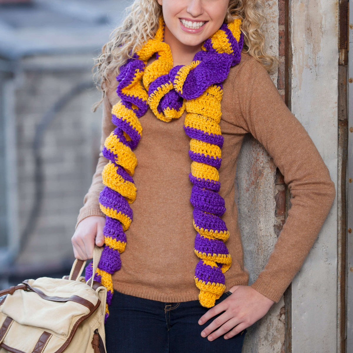 Crochet Scarf made in Red Heart Team Spirit Yarn