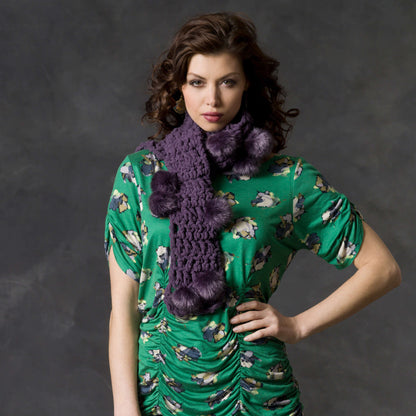 Red Heart Crochet Luxe In a Hurry Scarf Crochet Scarf made in Red Heart Boutique Yarn
