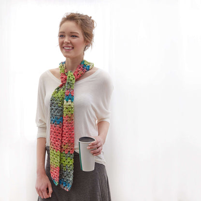 Red Heart Crochet Skinny Scarf Crochet Scarf made in Red Heart Hopscotch Yarn