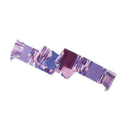 Red Heart Easy Block Crochet Scarf Party Time