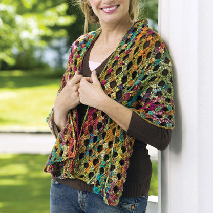 Red Heart Crochet Holey Moley Shawl Crochet Shawl made in Red Heart Heart & Sole Yarn