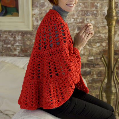 Red Heart Crochet Have a Heart Shawl Crochet Shawl made in Red Heart Super Saver Yarn