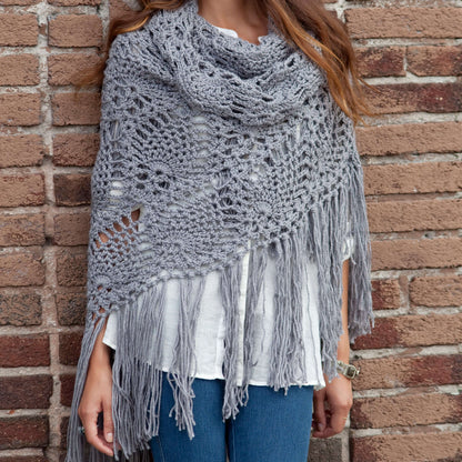 Red Heart Crochet Sidewalk Shawl Crochet Shawl made in Red Heart Bamboo Ewe Yarn