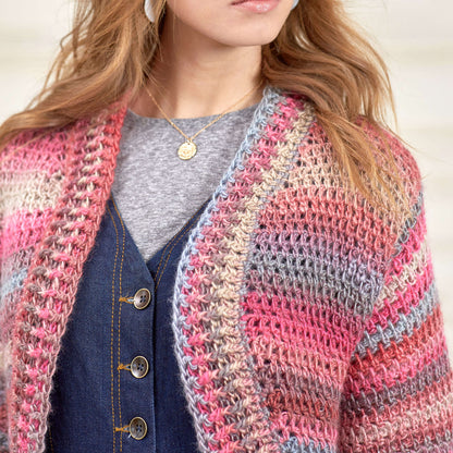 Red Heart Season-Spanning Crochet Shrug Crochet Shrug made in Red Heart Unforgettable Yarn