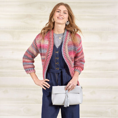 Red Heart Season-Spanning Crochet Shrug Crochet Shrug made in Red Heart Unforgettable Yarn