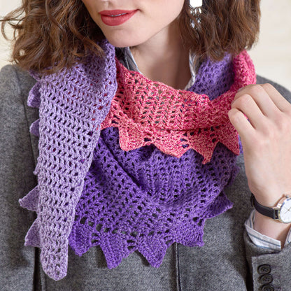 Red Heart Side-to-Side Crochet Shawl Crochet Shawl made in Red Heart It's a Wrap Rainbow Yarn