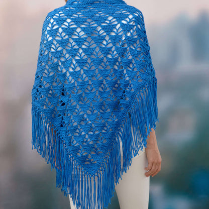 Red Heart Crochet Boho Shawl Crochet Shawl made in Red Heart Fashion Soft Yarn