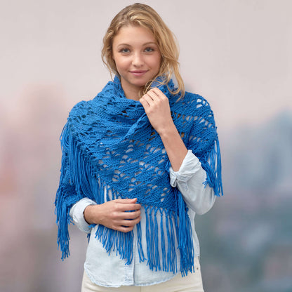 Red Heart Crochet Boho Shawl Crochet Shawl made in Red Heart Fashion Soft Yarn