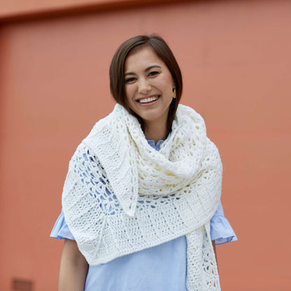 Red Heart Margaux Chic Shawl Crochet Shawl made in Red Heart Chic Sheep Yarn