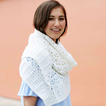Red Heart Margaux Chic Shawl Crochet Shawl made in Red Heart Chic Sheep Yarn