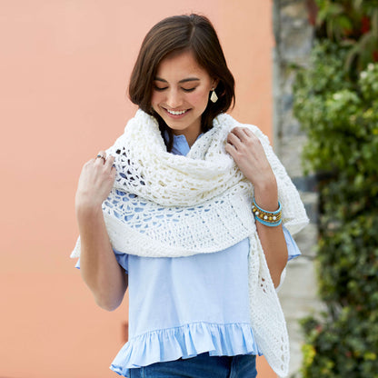 Red Heart Margaux Chic Shawl Crochet Shawl made in Red Heart Chic Sheep Yarn