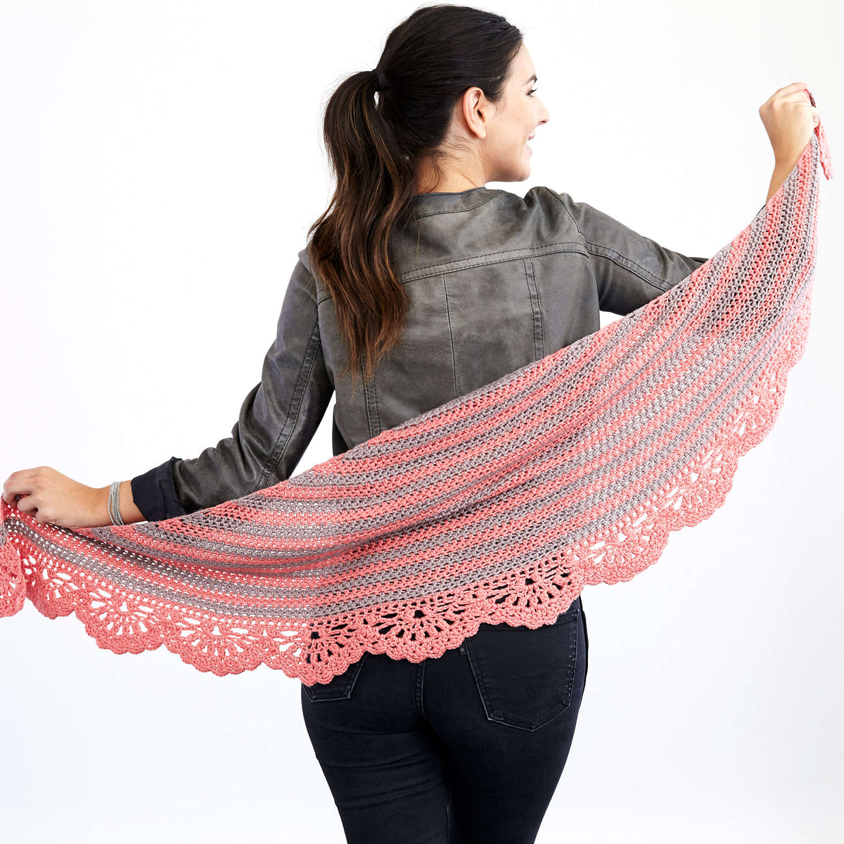 Crochet Shawl made in Red Heart Chic Sheep Yarn