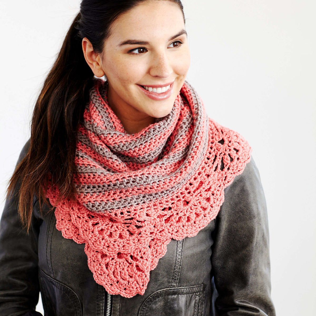 Crochet Shawl made in Red Heart Chic Sheep Yarn