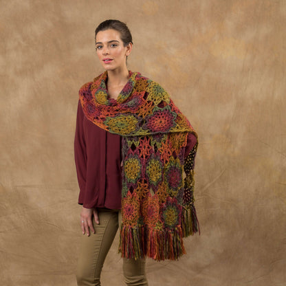 Red Heart Crochet Rory Shawl Crochet Shawl made in Red Heart Boutique Yarn