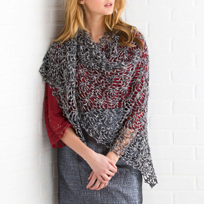 Red Heart Crochet Pineapple Lace Shawl Crochet Shawl made in Red Heart Heart & Sole Yarn
