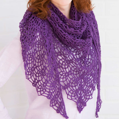 Red Heart Crochet Lacy Pineapple Shawl Crochet Shawl made in Red Heart Heart & Sole Yarn